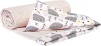 Medi Partners Blanket 75x100 cotton + cotton Waffle – Hedgehogs + light pink waffle
