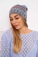 Kesi Čapica s fleece Klaudia K255 námorná+sivá