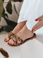 Dámske šľapky GLAMSTEP v panterke