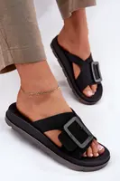 Voňavé Dámske Papuče S Dekoratívnou Prackou Čierne ZAXY