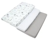 Medi Partners Set of 3 pcs. Fitted Sheet 60x120 cm 100% Cotton Baby Bed Linen Mattress