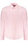 Pánska ružová košeľa s dlhým rukávom