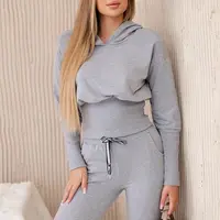 Set with wide cuffs in gray color