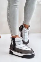 Low snow boots on thick sole D.Franklin Silver