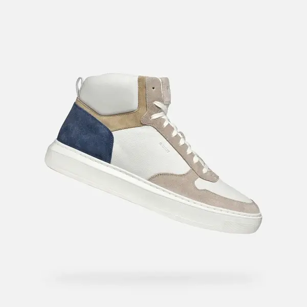 White men's sneakers Geox Deiven - Men's
