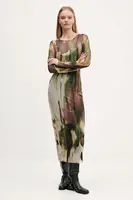 Šaty Desigual GODIVA zelená barva, maxi, 25WWVK41