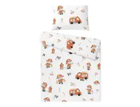 babyinworld Povlečení do postýlky s výplní + pytlík, bavlna, Hasiči, 135x100cm/40x60cm