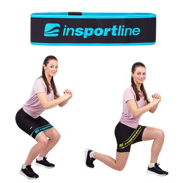 Posilovací smyčka inSPORTline Hiplop M 66x7 cm / 16 kg růžová