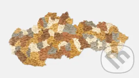Drevená mapa Slovenska (100 x 50 (okresy))