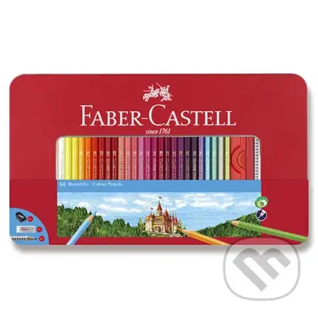Pastelky Castell set 60 ks farebné s okienkom (plechová krabička)