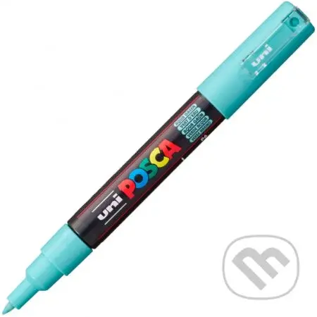 Posca akrylový popisovač PC-1M, 0,7 - 1 mm, azurová (extra tenký kulatý hrot)