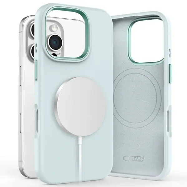 Tech-Protect Silicone Pure MagSafe kryt na iPhone 16 Pro Max, modrý