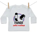 Boodyy Tričko s dlhým rukávom Fandí celá rodina 68 (3-6 mesiacov)
