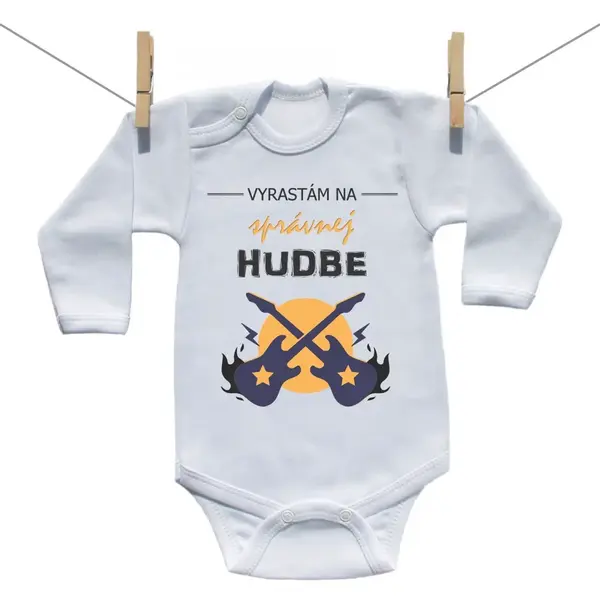 Boodyy Body s dlhým rukávom Vyrastám na správnej hudbe 50 (0 mesiacov)