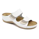 904 Dámska zdravotná celokožená obuv s prackou 41 - 26cm, biela, 4,5 cm