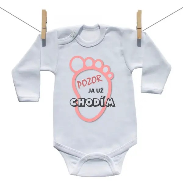 Boodyy Body s dlhým rukávom Pozor ja už chodím Dievča 50 (0 mesiacov)