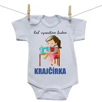 Boodyy Body s krátkym rukávom Keď vyrastiem budem krajčírka 74 (6-9 mesiacov)