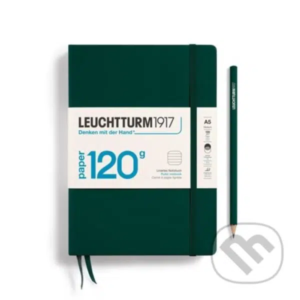 Leuchtturm1917 Zápisník 120G Forest Green Medium A5 linkovaný