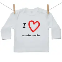 Boodyy Tričko s dlhým rukávom I love mamka a ocko 134 (8-9 rokov)