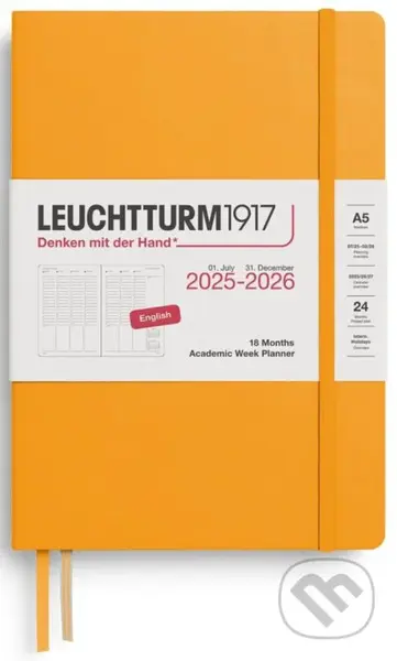 Academic Week Planner 2026 Medium (A5) 18 Months Rising Sun