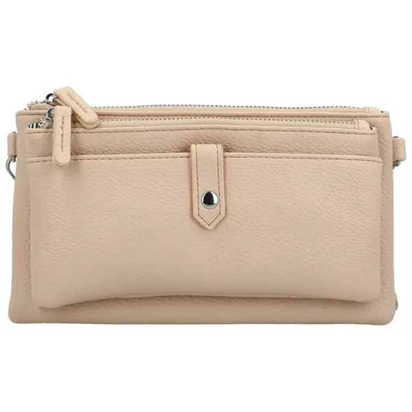 Stylová malá crossbody kabelka Perlla new, pudrová