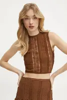 Halenka Charo Ruiz Ibiza Asteria dámská, hnědá barva, vzorovaná, 255101