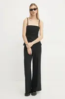 Overal Abercrombie & Fitch černá barva, cold shoulder, KI159-5045