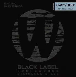 Warwick Black Label Stainless Steel 4 Medium Light .040-.100 Medium Sc