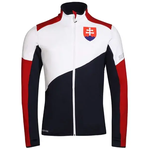 PROGRESS SLOVAK TERRITORY Pánska mikina na zips pre fanúšikov, tmavo modrá, veľkosť