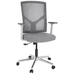 MID.YOU OTOČNÁ ŽIDLE, síťovina, plochá tkanina, šedá, bílá