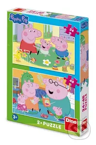 2x Puzzle: Peppa pig Domov (24+48 dílků) - puzzle z kategorie 15 - 60 dílků