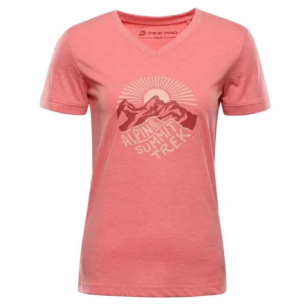 Dámské triko z nemačkavého materiálu alpine pro nogera růžová m