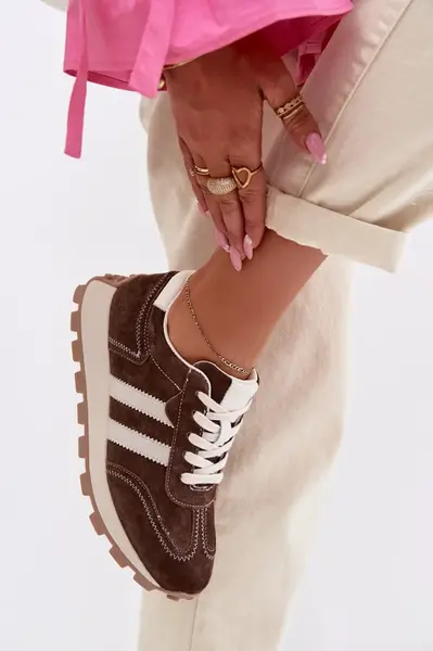 S. BARSKI dámské semišové tenisky na platformě