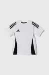 Dětské bavlněné tričko adidas Performance TIRO24 SWTEEY bílá barva, s aplikací