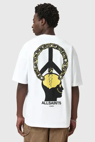 Bavlněné tričko AllSaints SCREWED