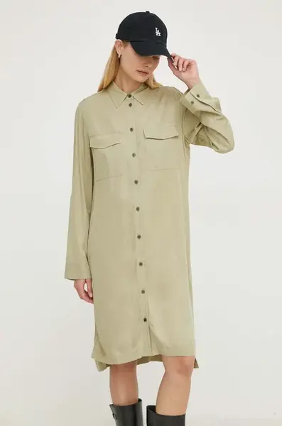 Šaty Marc O'Polo zelená barva, mini, 402116921155