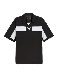 PUMA Funkčné tričko 'TeamClassic'  čierna / biela