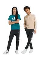 Dětské tepláky adidas Originals TREFOIL PANTS černá barva, s aplikací, IY7484