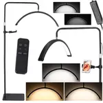 LED oblúková lampa na predlžovanie rias 36 W so stojanom a držiakom na mobil