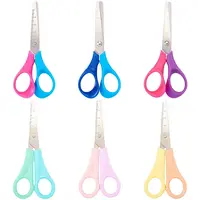 6Pcs 6 Styles Steel Scissors