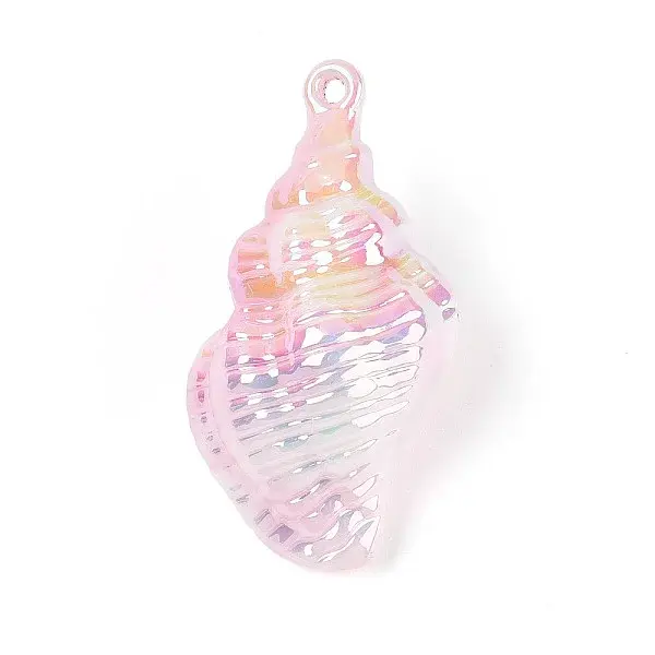 UV Plating Opaque Acrylic Shell Shape Big Pendants