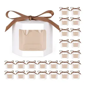 Hexagon Shaped Cardborad Mini Cake Storage Boxes