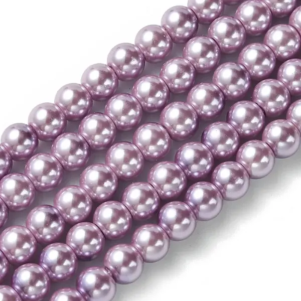 Eco-Friendly Dyed Glass Pearl Beads Strands