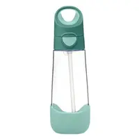 B.BOX Láhev na pití s brčkem emerald forest 9m+ 600 ml