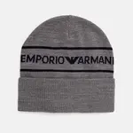 Dětská vlněná čepice Emporio Armani šedá barva, 404707 4F490