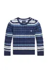 Dětský svetr Polo Ralph Lauren tmavomodrá barva, 312940988001