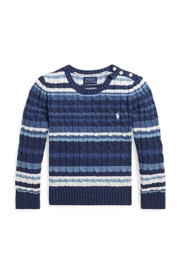 Dětský svetr Polo Ralph Lauren tmavomodrá barva, 312940988001