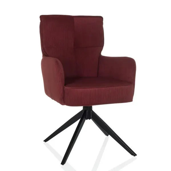 MID.YOU ŽIDLE S PODRUČKAMI, manšestr, červená