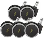 Antistatické kolečko pogumované, průměr 50 mm, čep 11 mm