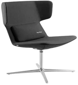 LD SEATING Designové křeslo FLEXI LOUNGE, FL-L-N6, leštěný hliník